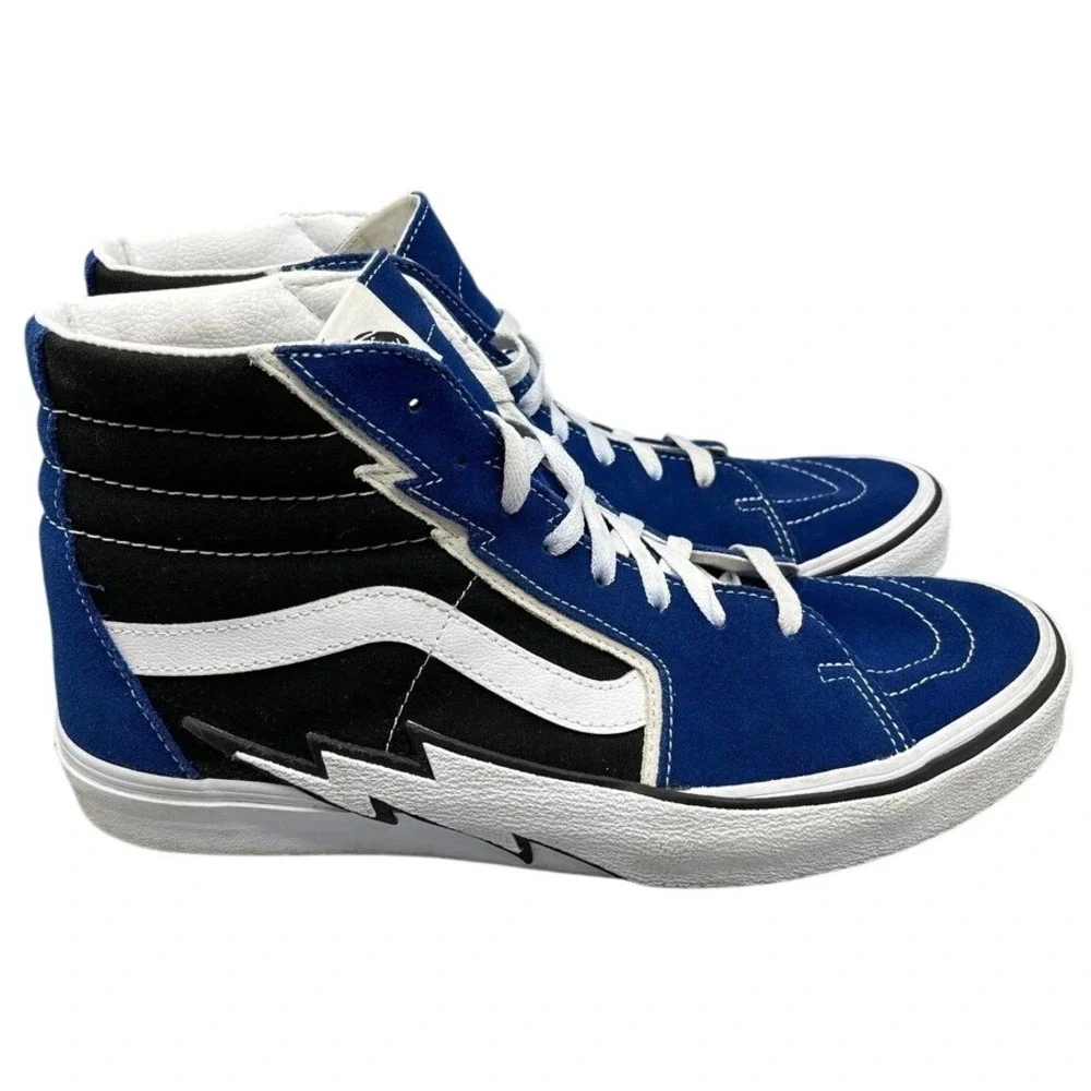 Vans Sneakers Men 13 Sk8-Hi Bolt Suede High Top Retro Skate Shoes Lightning Bolt